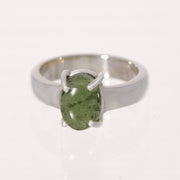 Polished Genuine Moldavite Ring