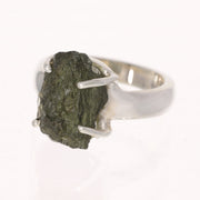 Genuine Czech Moldavite Ring Size 7