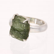 Natural Moldavite Ring Size 9