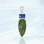 Kyanite & Genuine Moldavite Pendant