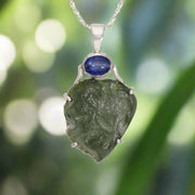 Kyanite & Genuine Moldavite Pendant