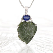 Kyanite & Genuine Moldavite Pendant