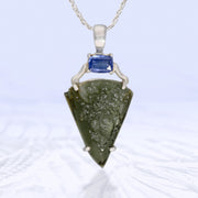 Kyanite & Genuine Moldavite Pendant