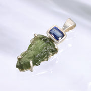 Kyanite & Real Moldavite Pendant