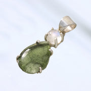 Beautiful Moonstone & Moldavite Pendant