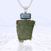 Labradorite & Genuine Moldavite Pendant