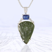 Kyanite & Genuine Moldavite Pendant