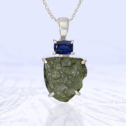 Kyanite & Genuine Moldavite Pendant