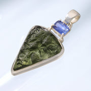 Kyanite & Natural Moldavite Pendant
