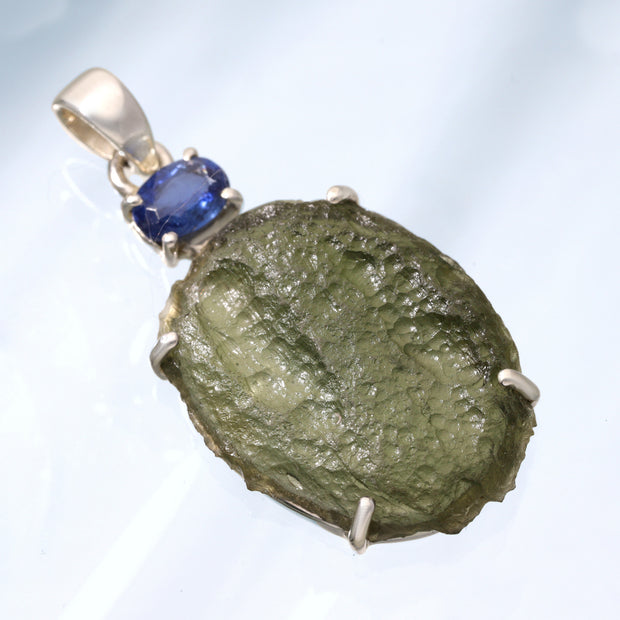 Kyanite & Genuine Moldavite Pendant
