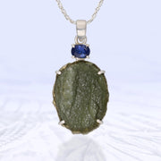 Kyanite & Genuine Moldavite Pendant