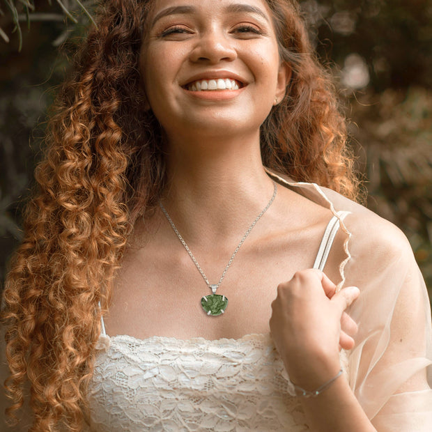 Real Moldavite Stone Pendant