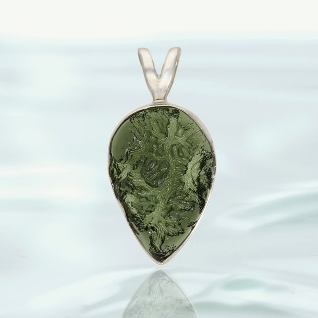 Beautiful Genuine Moldavite Pendant