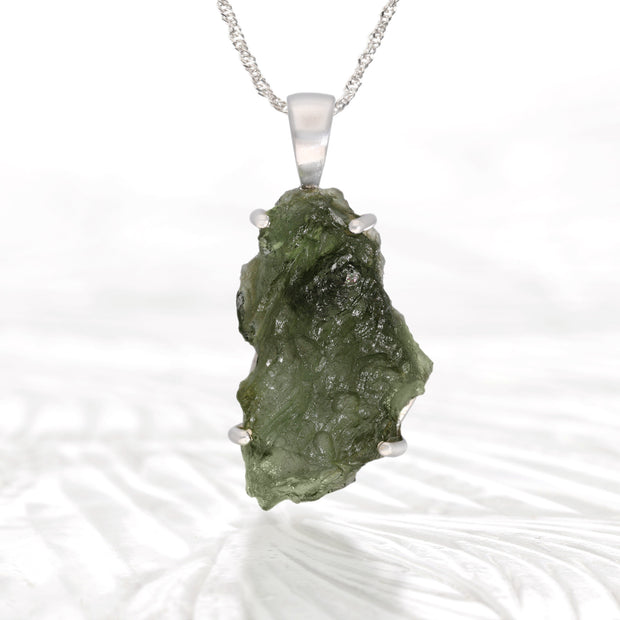 Rare Genuine Moldavite Pendant