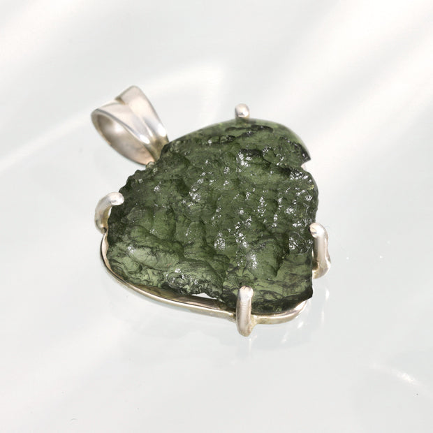  Beautiful Moldavite Silver Pendant