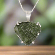  Beautiful Moldavite Silver Pendant