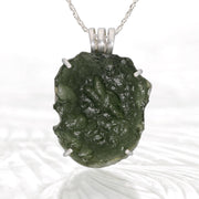 Large Genuine Czech Moldavite Pendant