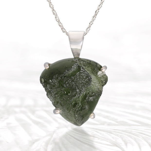 Rare Genuine Moldavite Pendant