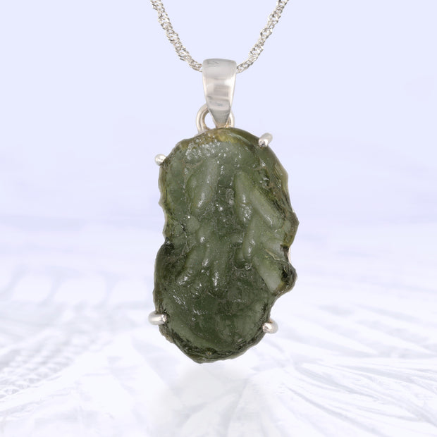 Sterling Silver Moldavite Pendant