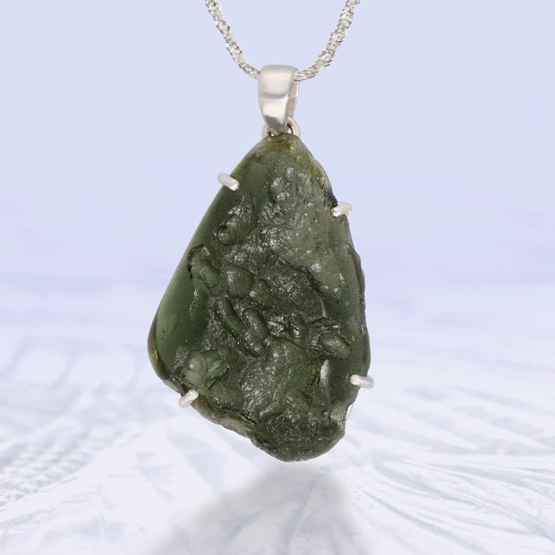 Unique Real Czech Moldavite Pendant