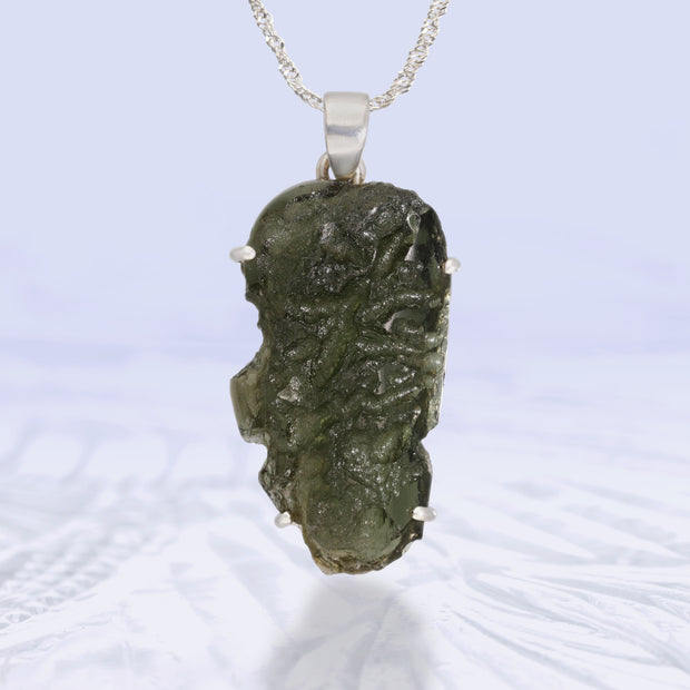 Unique Czech Moldavite Pendant