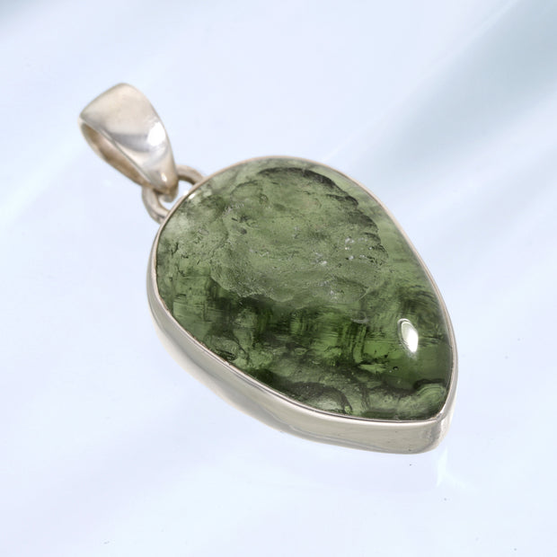 Large Genuine Moldavite Pendant