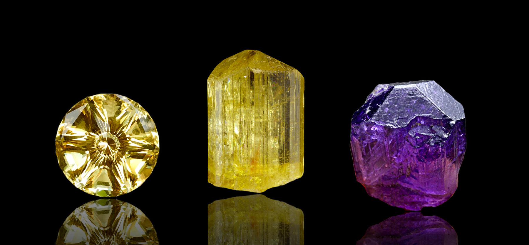 Natural Scapolite yellow purple crystal metaphysical healing properties & meaning