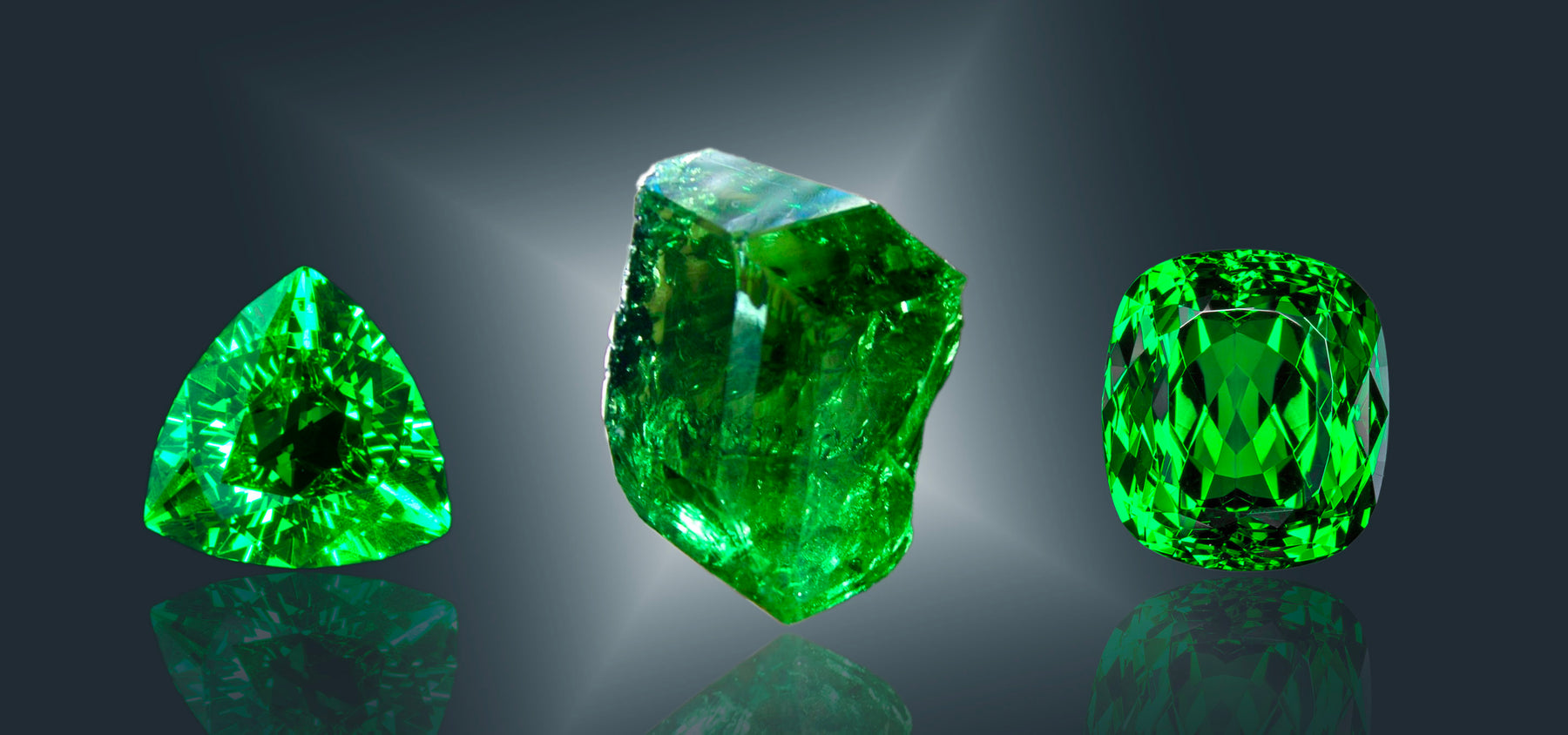 Tsavorite green garnet gemstone crystal metaphysical healing properties & meaning