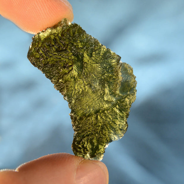 Boomerang Vibrant Green Moldavite 9.1g