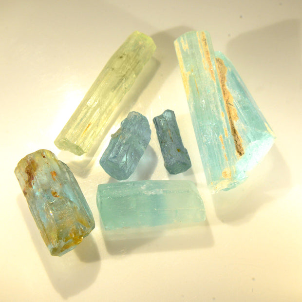 Rough Golden Beryl & Aquamarine Crystal 48ct