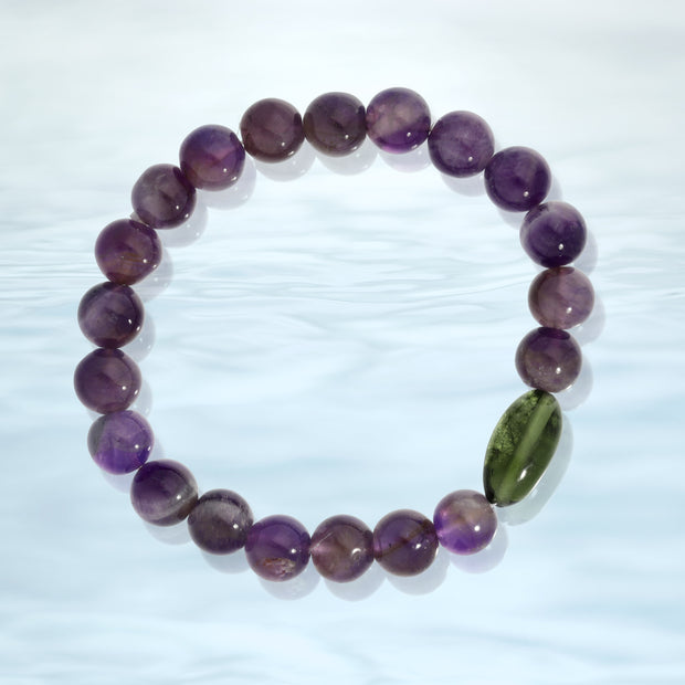 Moldavite bracelet (tumbled) 35 freeform beads (30.4gr) healing crystal -  Crystal Concentrics