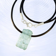 Unisex Aquamarine Crystal Necklace