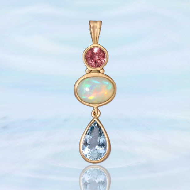 Starbrite Opal White Gold Necklace – Azura New York