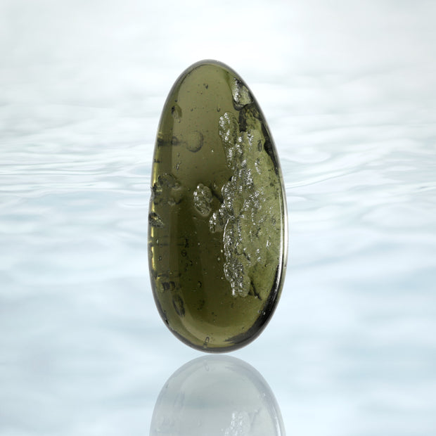 Half-polished Genuine Moldavite 8 ct