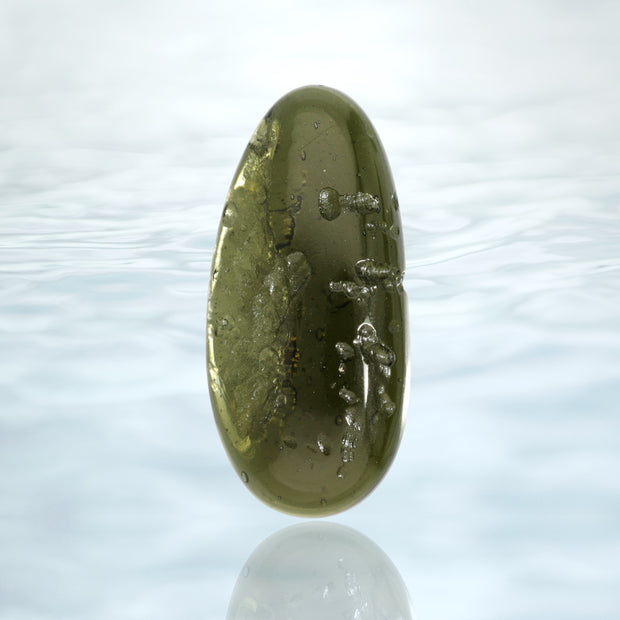 Half-polished Genuine Moldavite 8 ct