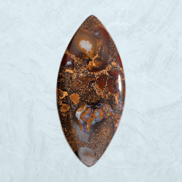 Marquis-shaped Boulder Opal 44 ct