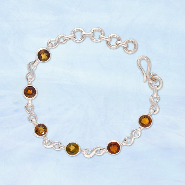 Golden Tourmaline Infinity Bracelet