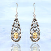 Bright Faceted Citrine Earrings