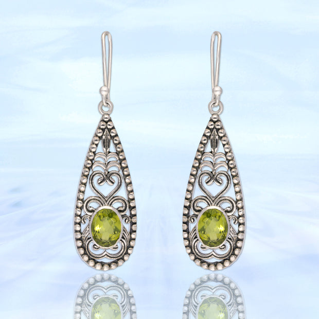 Faceted Peridot Earrings