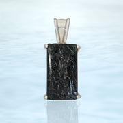 Rare Nuummite Gemstone Silver Pendant