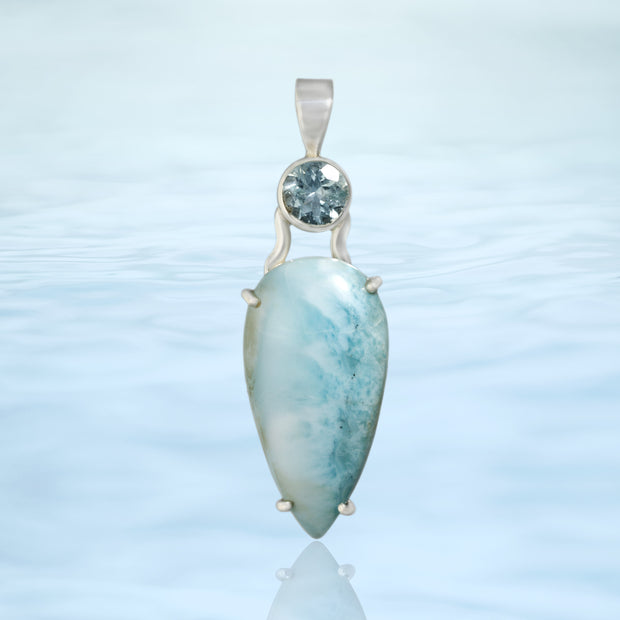 Incredible Aquamarine & Larimar Pendant