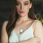 Pear Shaped Rainbow Moonstone Pendant