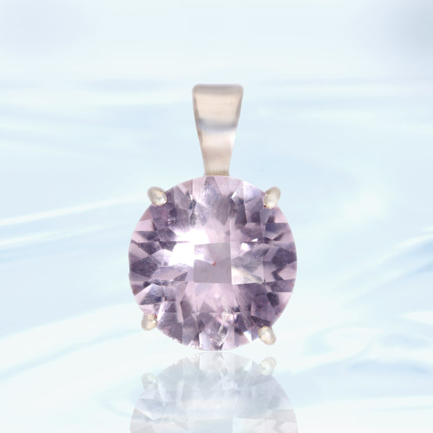 Bright Amethyst Silver Pendant