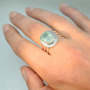 Angelic Aquamarine Faceted Ring Size 8
