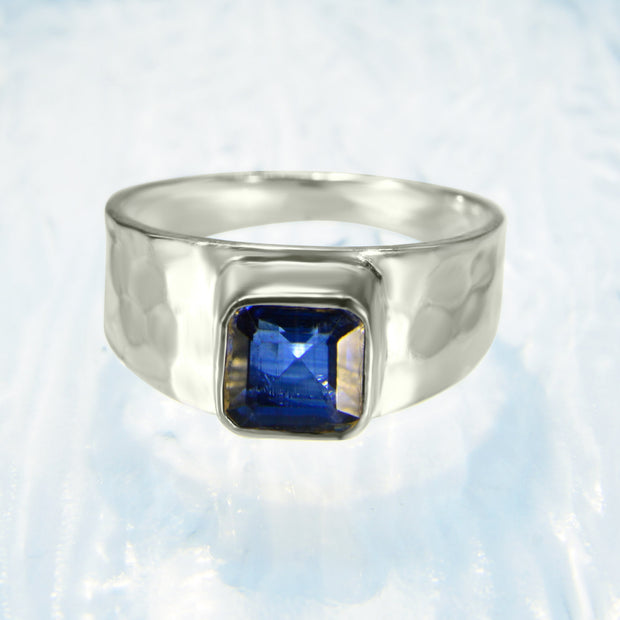 Royal Blue Kyanite Gemstone Ring Size 12