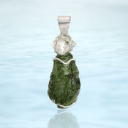 Quartz & Moldavite Pendant